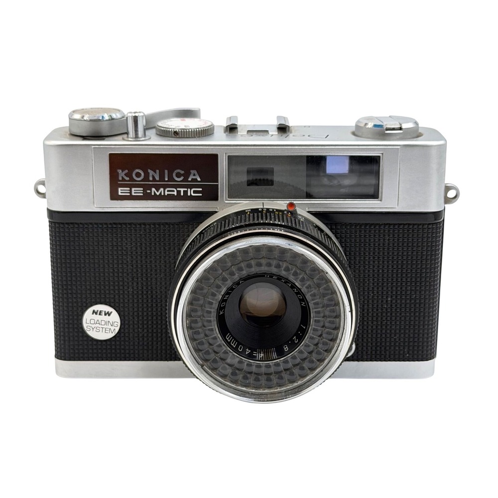 Konica EE-Matic Deluxe 35mm Film Camera Hexanon 40mm f2.8 Lens Vintage Japan